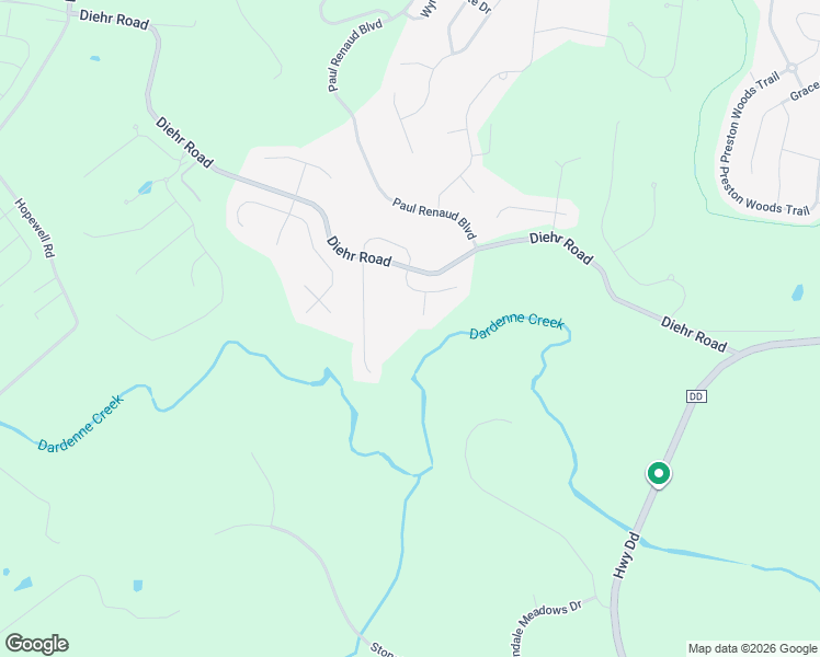 map of restaurants, bars, coffee shops, grocery stores, and more near 44 Gateview Court in Wentzville