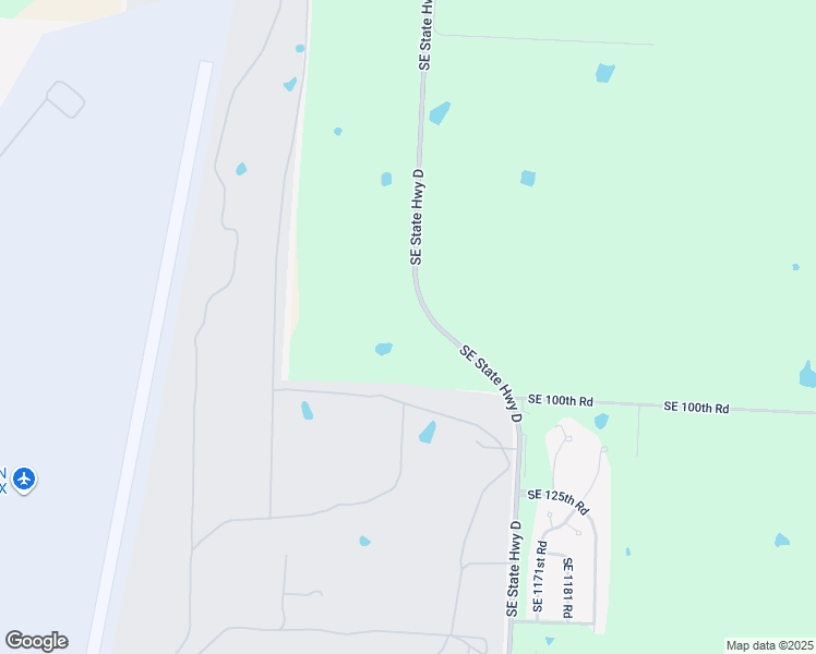 map of restaurants, bars, coffee shops, grocery stores, and more near 99 Southeast State Highway D in Knob Noster