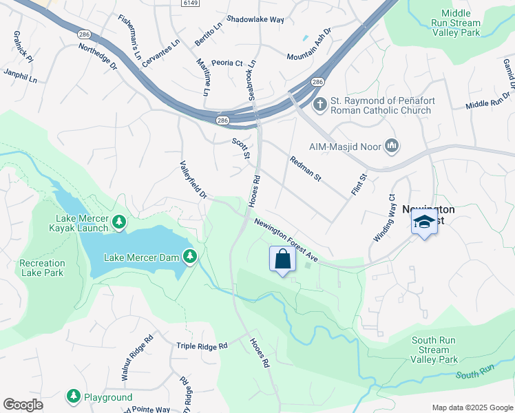 map of restaurants, bars, coffee shops, grocery stores, and more near 8770 Cold Plain Court in Springfield
