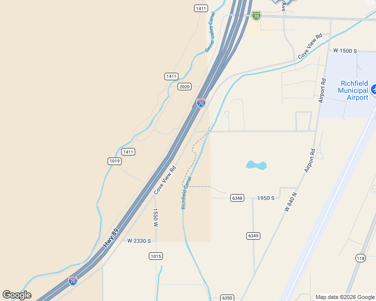 map of restaurants, bars, coffee shops, grocery stores, and more near 1855 Cove View Road in Richfield
