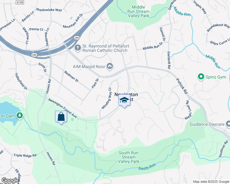 map of restaurants, bars, coffee shops, grocery stores, and more near 8062 Athena Street in Springfield
