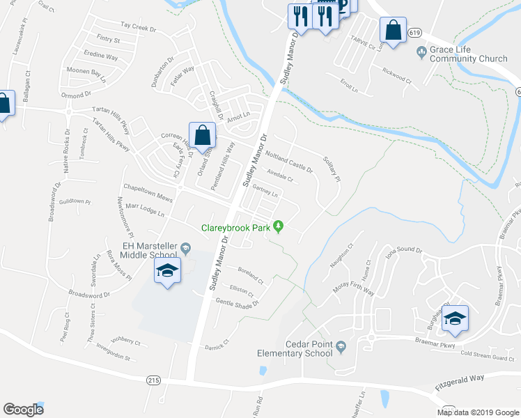 map of restaurants, bars, coffee shops, grocery stores, and more near 12715 Lednock Way in Bristow