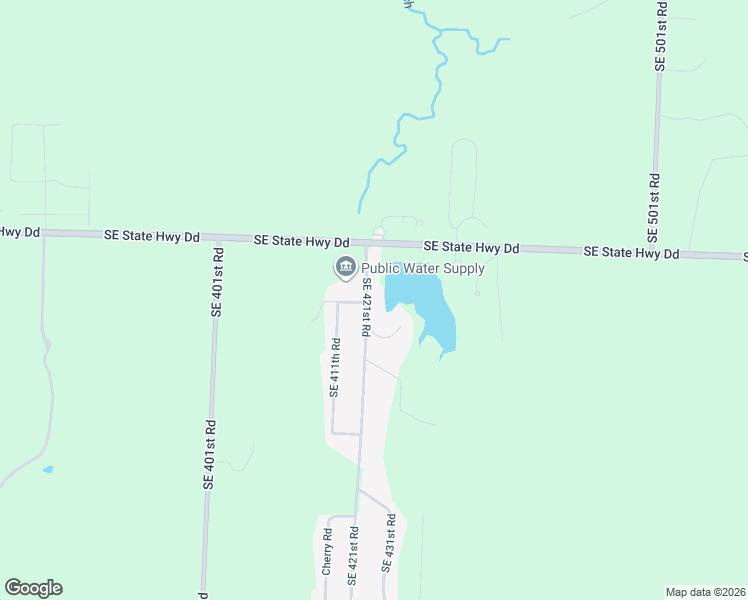 map of restaurants, bars, coffee shops, grocery stores, and more near 107 Southeast 421st Road in Warrensburg