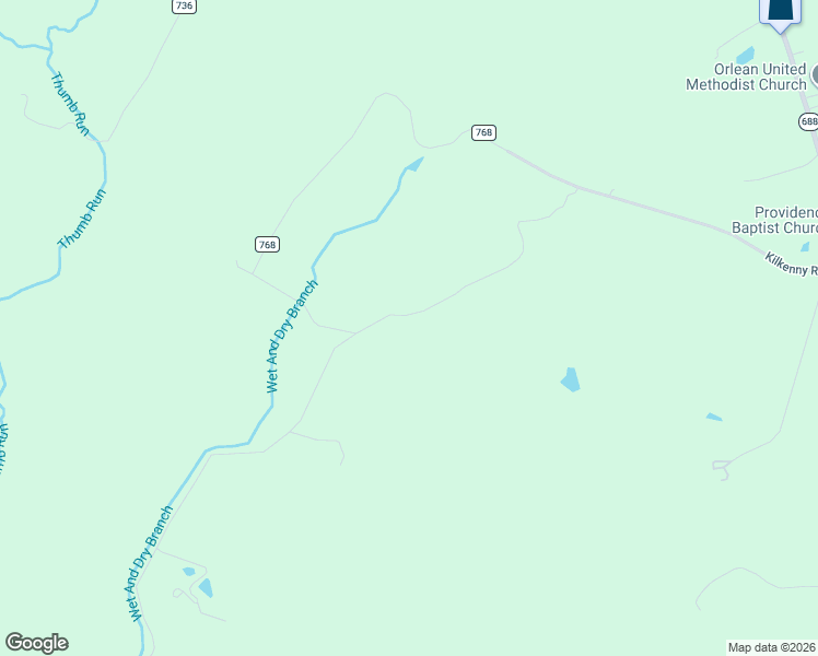 map of restaurants, bars, coffee shops, grocery stores, and more near in Orlean