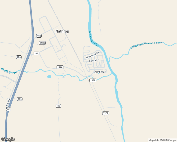 map of restaurants, bars, coffee shops, grocery stores, and more near 164 Chateau Chaparral in Nathrop