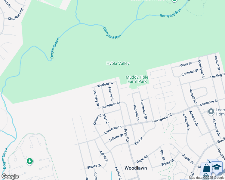 map of restaurants, bars, coffee shops, grocery stores, and more near 7917 Fitzroy Street in Alexandria