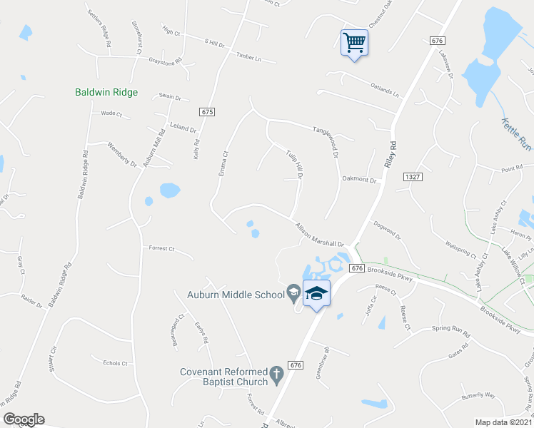 map of restaurants, bars, coffee shops, grocery stores, and more near 5141 Allison Marshall Drive in Warrenton