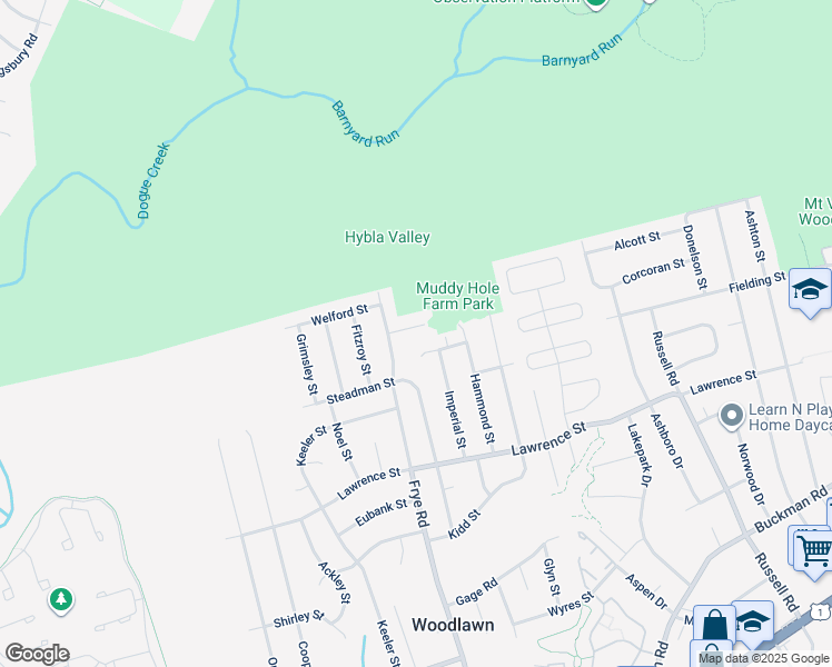 map of restaurants, bars, coffee shops, grocery stores, and more near 4743 Pomegranate Court in Alexandria
