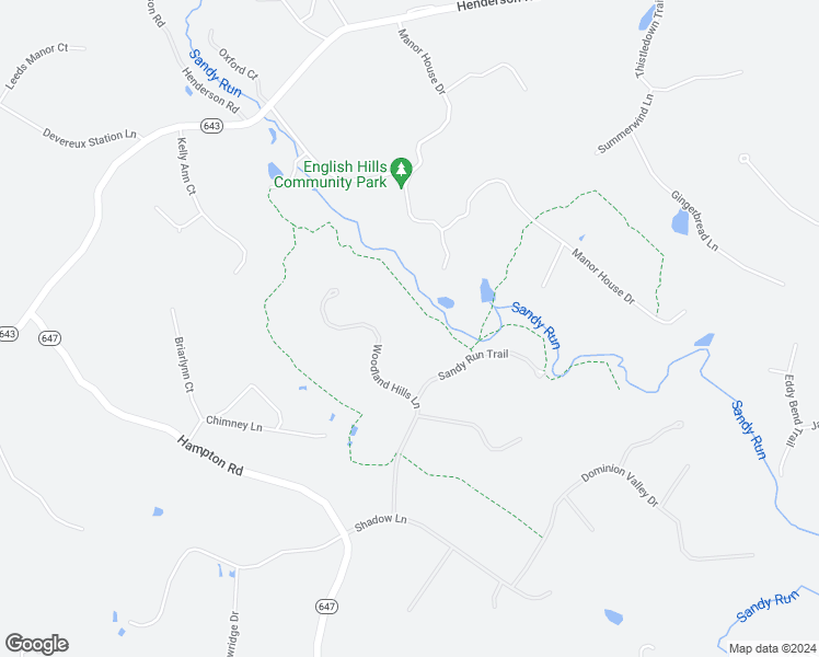 map of restaurants, bars, coffee shops, grocery stores, and more near 8033 Woodland Hills Lane in Fairfax Station