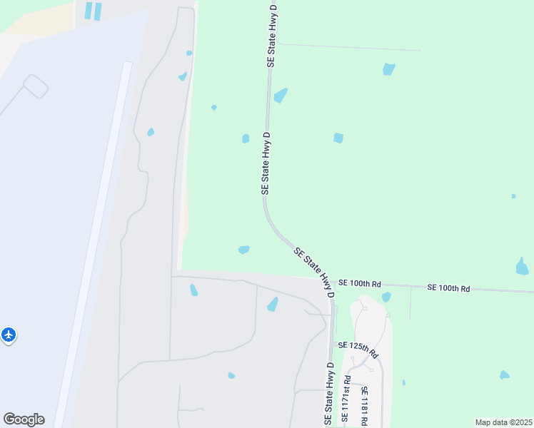 map of restaurants, bars, coffee shops, grocery stores, and more near 90 Southeast State Highway D in Knob Noster
