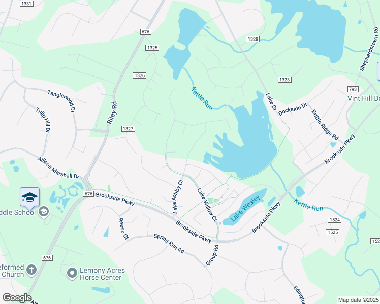 map of restaurants, bars, coffee shops, grocery stores, and more near 3991 Lake Ashby Court in Warrenton