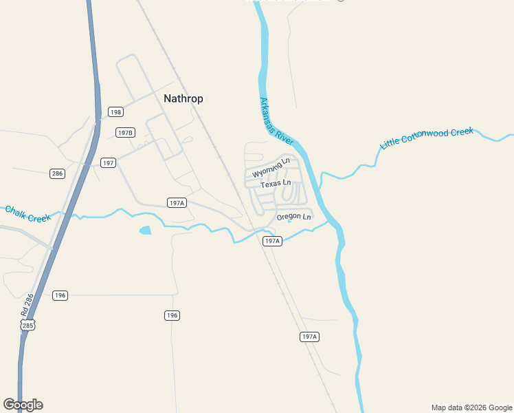 map of restaurants, bars, coffee shops, grocery stores, and more near 164 Chateau Chaparral in Nathrop