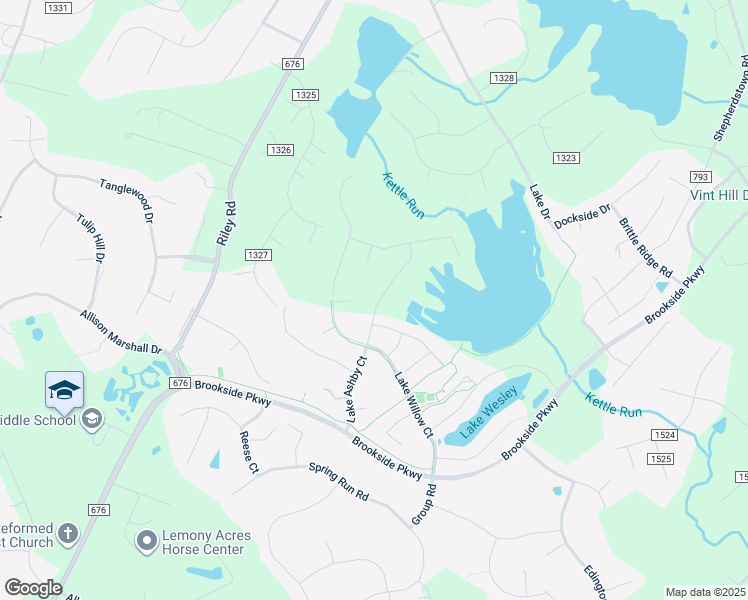 map of restaurants, bars, coffee shops, grocery stores, and more near 3985 Lake Ashby Court in Warrenton