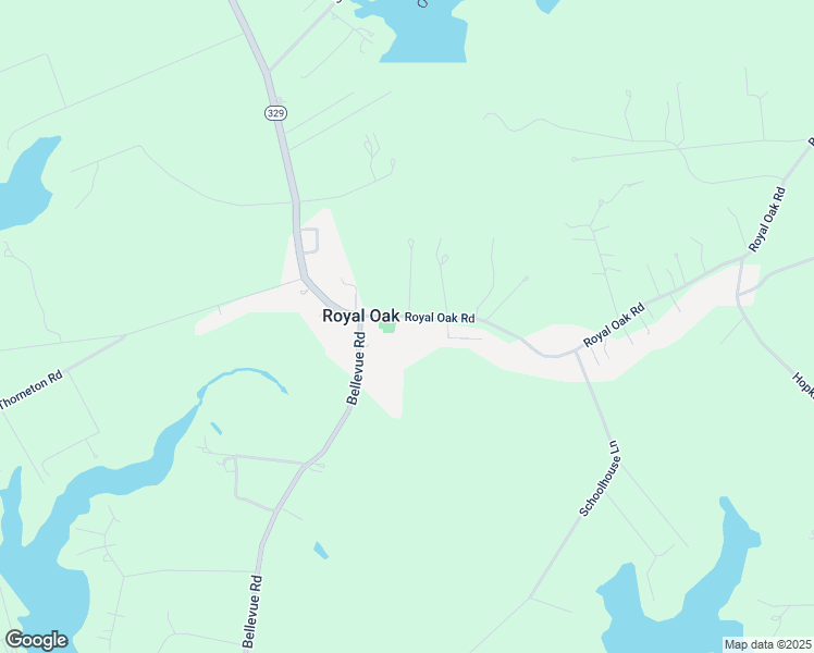 map of restaurants, bars, coffee shops, grocery stores, and more near 25997 Royal Oak Road in Easton