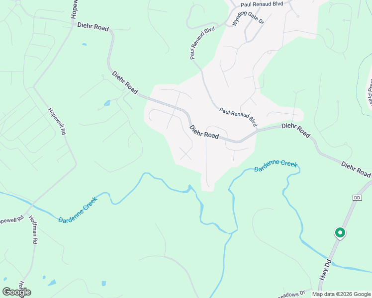 map of restaurants, bars, coffee shops, grocery stores, and more near 100 Godding Court in Wentzville
