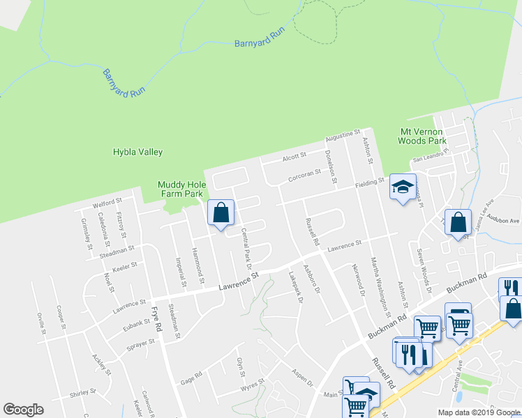 map of restaurants, bars, coffee shops, grocery stores, and more near 4413 Scarborough Square in Alexandria