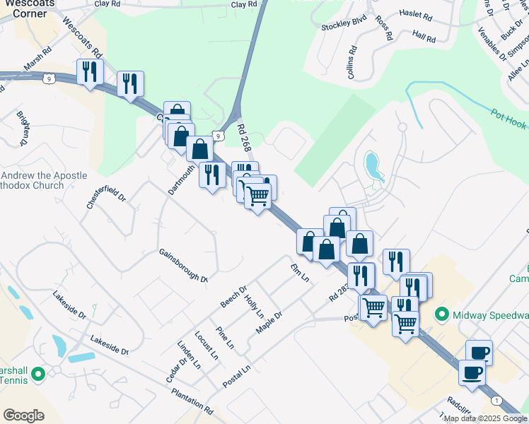 map of restaurants, bars, coffee shops, grocery stores, and more near 34401 Tenley Court, in Lewes