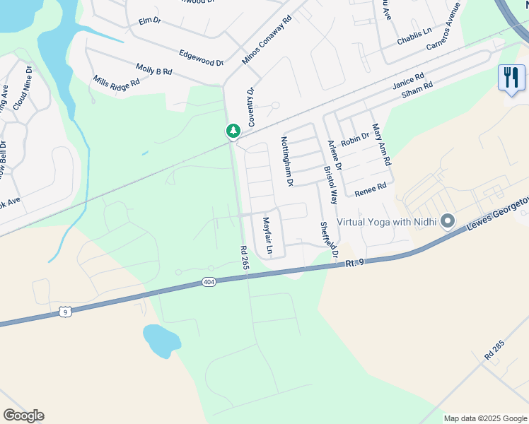 map of restaurants, bars, coffee shops, grocery stores, and more near 43 Whitehaven Way in Lewes