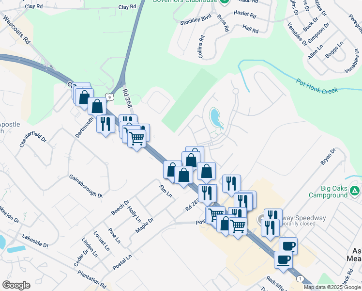 map of restaurants, bars, coffee shops, grocery stores, and more near 34673 Villa Circle in Lewes