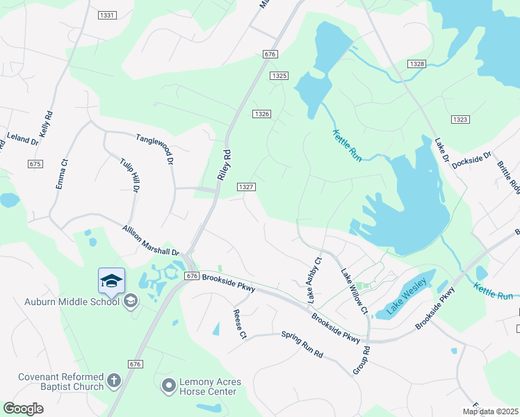 map of restaurants, bars, coffee shops, grocery stores, and more near 7161 Meadow Ln in Warrenton