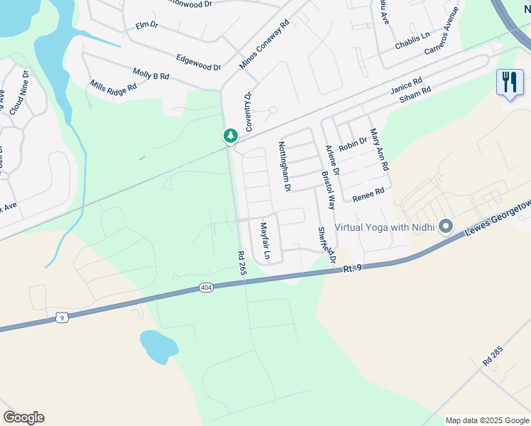 map of restaurants, bars, coffee shops, grocery stores, and more near 43 Whitehaven Way in Lewes
