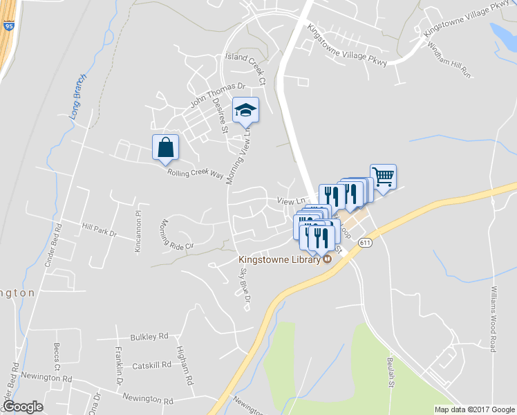 map of restaurants, bars, coffee shops, grocery stores, and more near 6510 Old Carriage Drive in Alexandria