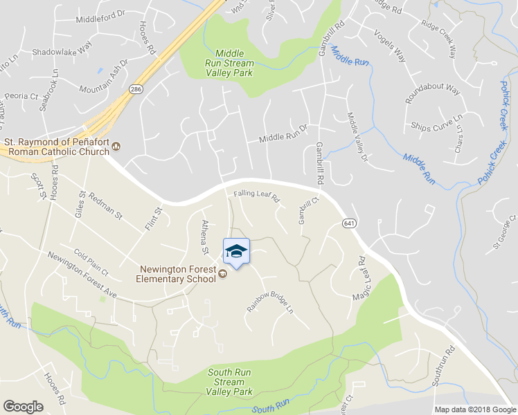 map of restaurants, bars, coffee shops, grocery stores, and more near 8485 Falling Leaf Road in Springfield