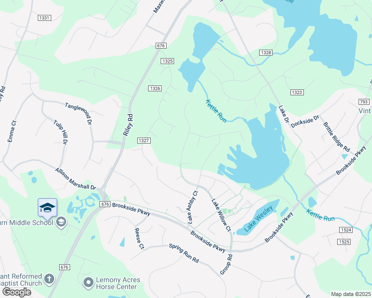 map of restaurants, bars, coffee shops, grocery stores, and more near 7424 Lake Willow Court in Warrenton