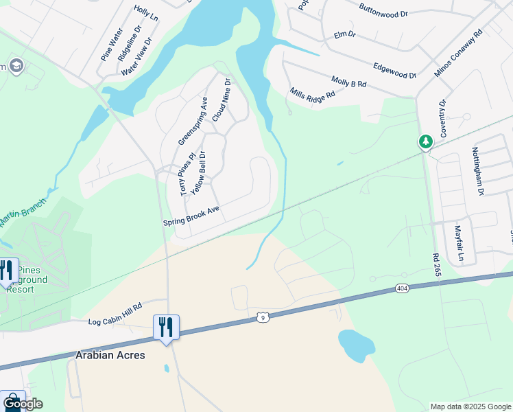map of restaurants, bars, coffee shops, grocery stores, and more near 16604 Greenspring Avenue in Lewes