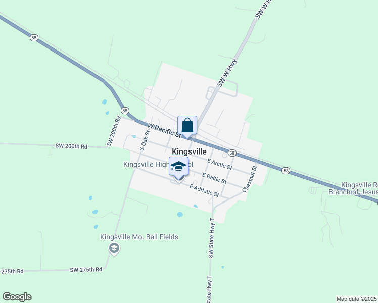 map of restaurants, bars, coffee shops, grocery stores, and more near in Kingsville