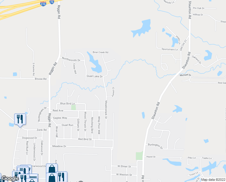 map of restaurants, bars, coffee shops, grocery stores, and more near 123 Forest Court in Troy
