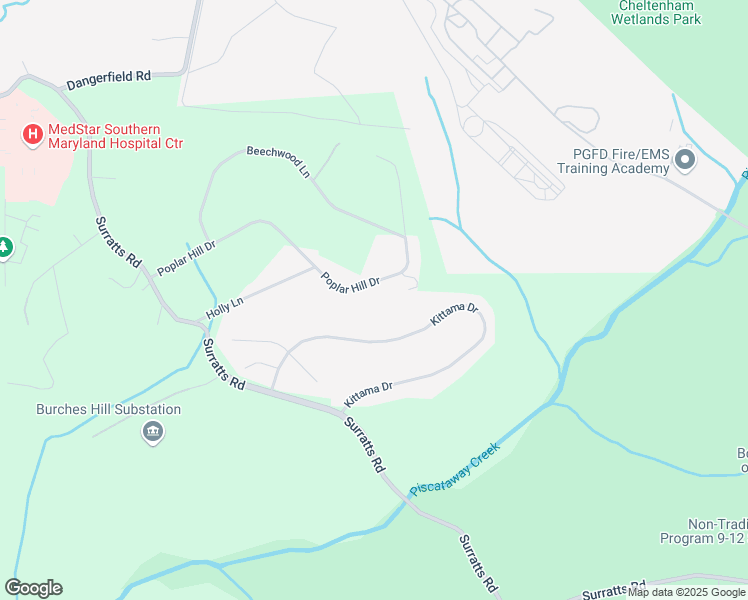 map of restaurants, bars, coffee shops, grocery stores, and more near 8401 Poplar Hill Drive in Clinton