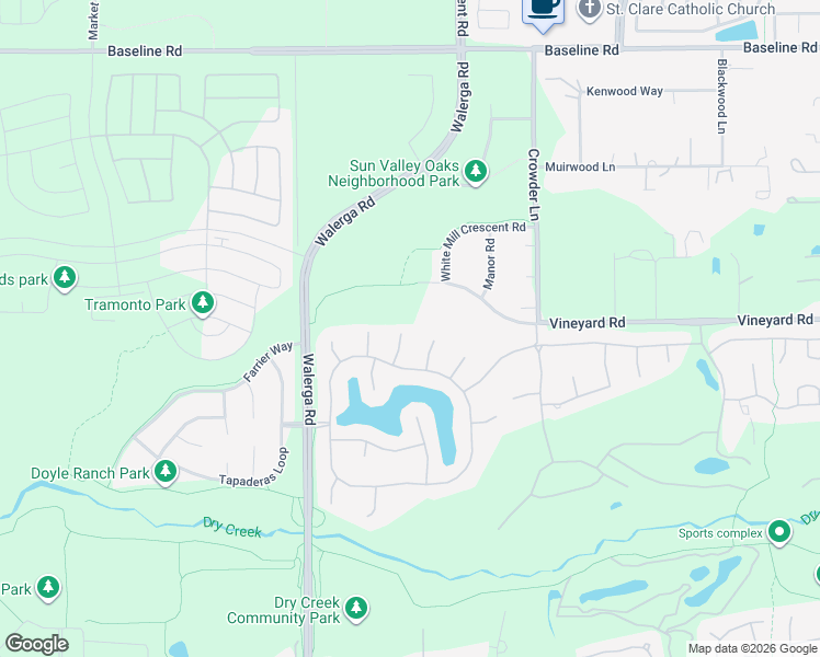 map of restaurants, bars, coffee shops, grocery stores, and more near 8634 Marsh Creek Court in Roseville