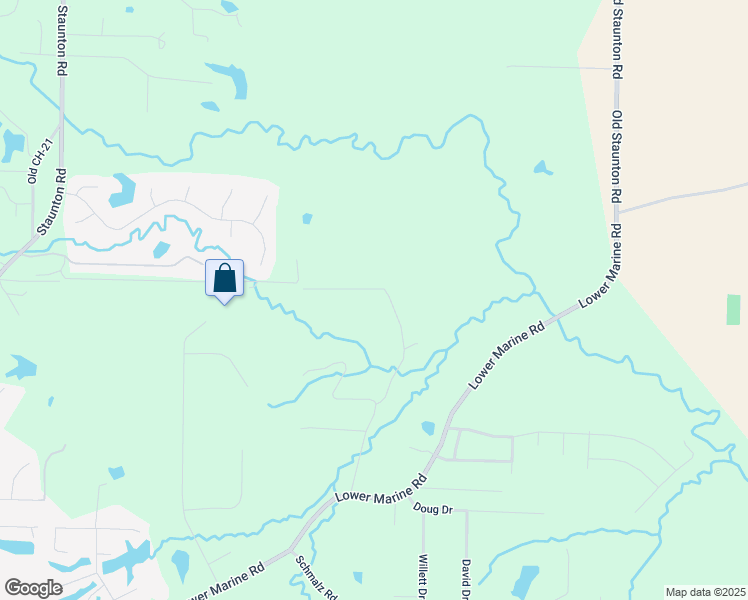 map of restaurants, bars, coffee shops, grocery stores, and more near 2424 Timber Creek in Saint Jacob