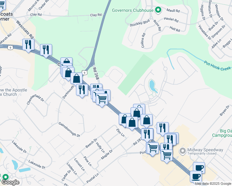 map of restaurants, bars, coffee shops, grocery stores, and more near 34578 Pinnacle Road in Lewes
