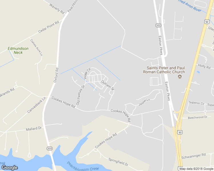 map of restaurants, bars, coffee shops, grocery stores, and more near 28723 Emanuel Street in Easton