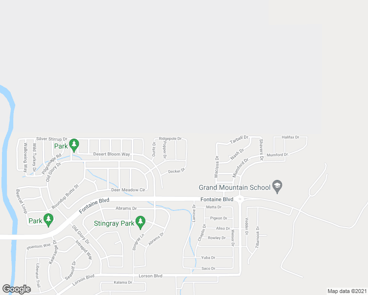 map of restaurants, bars, coffee shops, grocery stores, and more near 6152 Decker Drive in Colorado Springs