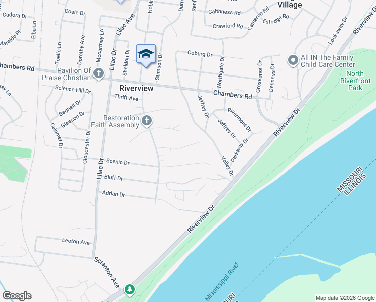 map of restaurants, bars, coffee shops, grocery stores, and more near 322 Midridge Drive in St. Louis