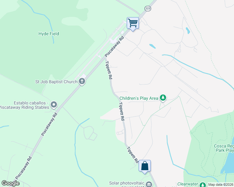 map of restaurants, bars, coffee shops, grocery stores, and more near 10640 Tippett Road in Clinton