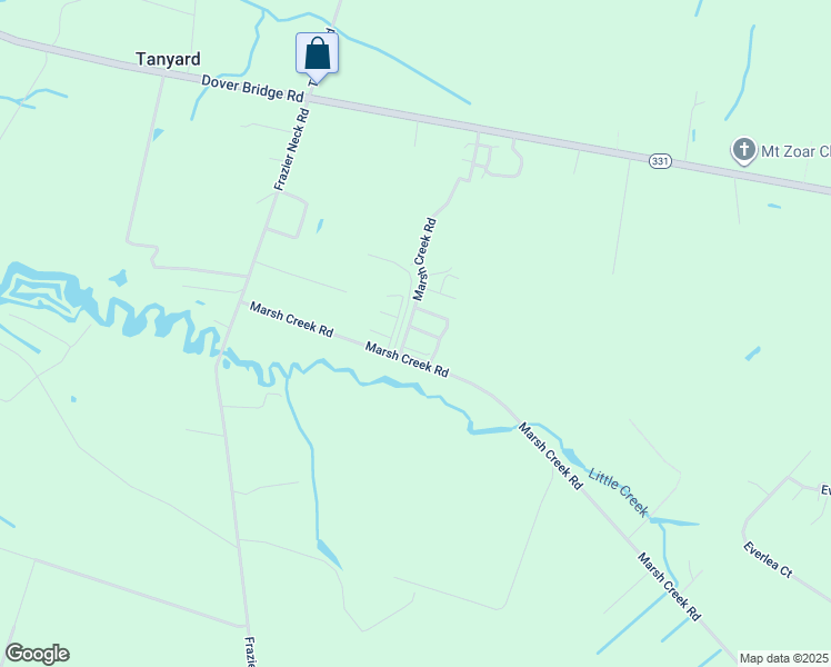 map of restaurants, bars, coffee shops, grocery stores, and more near 21182 Marsh Creek Road in Preston