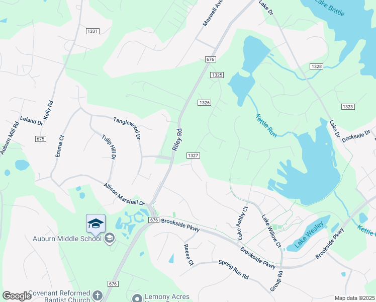 map of restaurants, bars, coffee shops, grocery stores, and more near 7132 Meadow Lane in Warrenton
