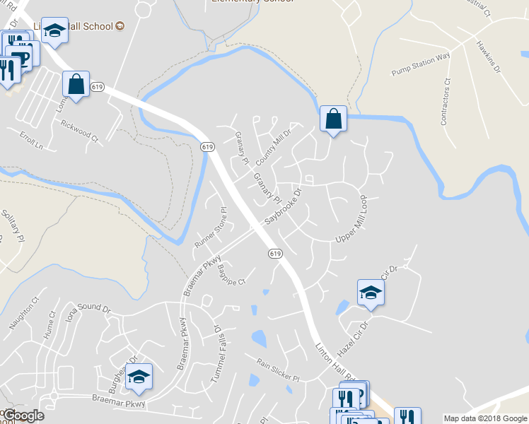 map of restaurants, bars, coffee shops, grocery stores, and more near 12111 Tamar Court in Bristow