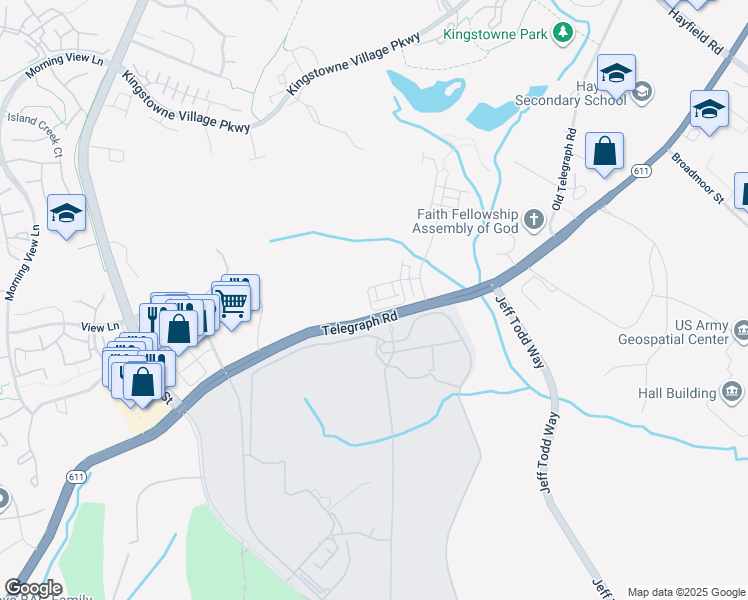 map of restaurants, bars, coffee shops, grocery stores, and more near in Fairfax County