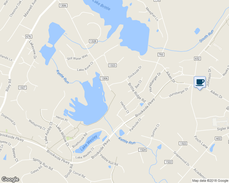 map of restaurants, bars, coffee shops, grocery stores, and more near 7147 Lake Drive in Warrenton