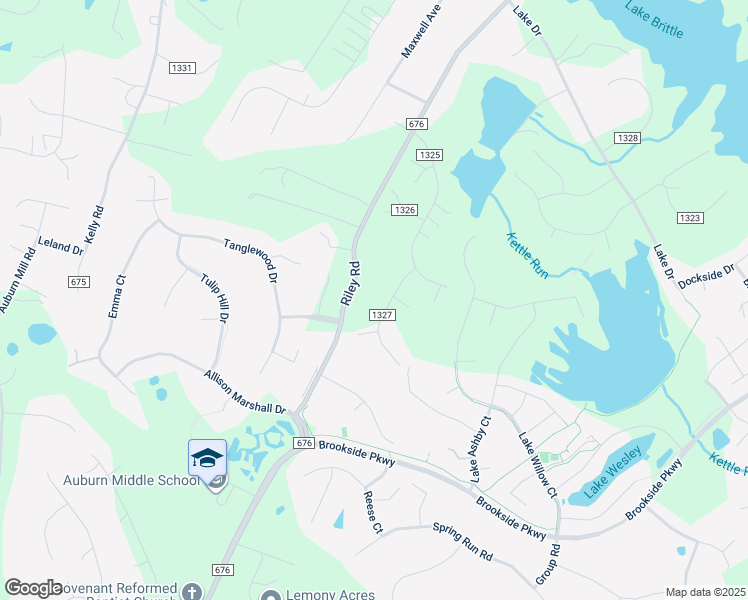 map of restaurants, bars, coffee shops, grocery stores, and more near 7132 Meadow Lane in Warrenton