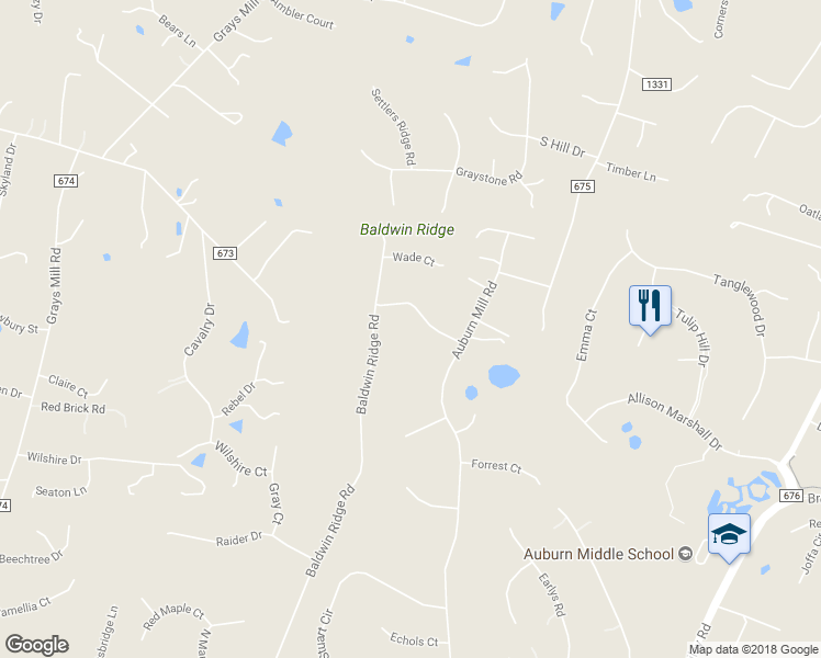 map of restaurants, bars, coffee shops, grocery stores, and more near 5429 Wemberly Drive in Warrenton