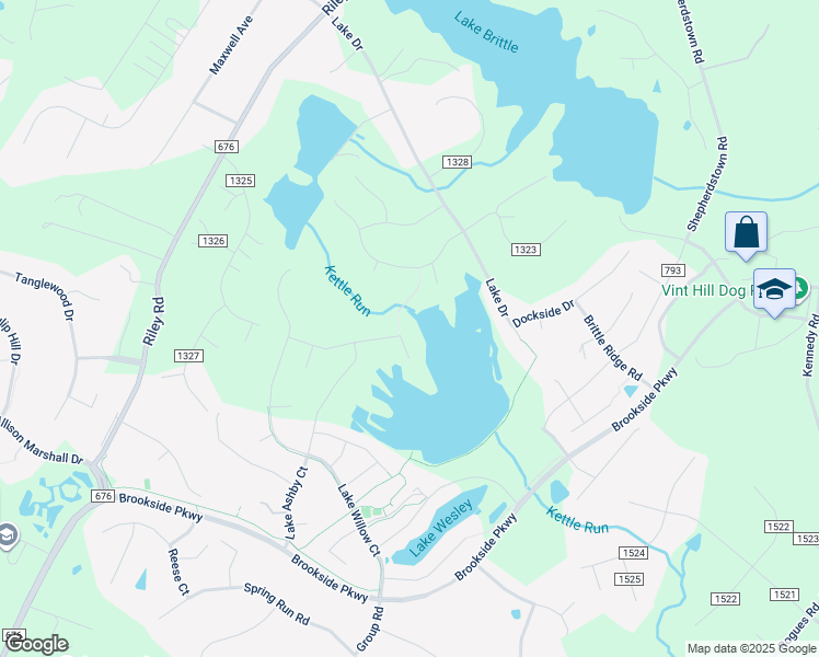 map of restaurants, bars, coffee shops, grocery stores, and more near 4869 Point Road in Warrenton