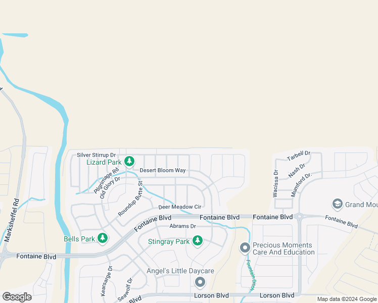 map of restaurants, bars, coffee shops, grocery stores, and more near 10514 Silver Stirrup Drive in Colorado Springs