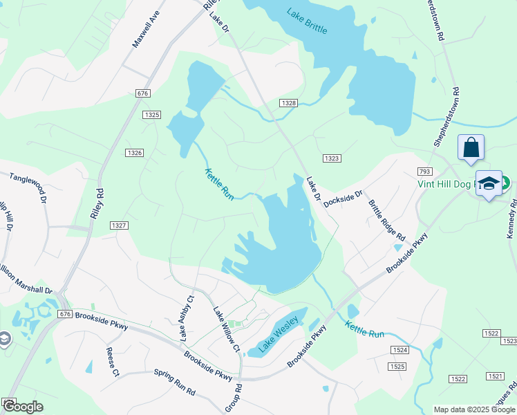 map of restaurants, bars, coffee shops, grocery stores, and more near 4869 Point Road in Warrenton
