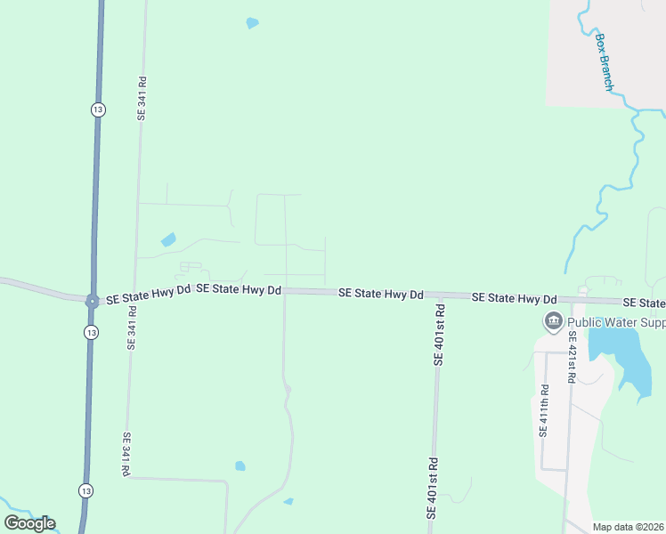 map of restaurants, bars, coffee shops, grocery stores, and more near 357 Southeast State Highway Dd in Warrensburg